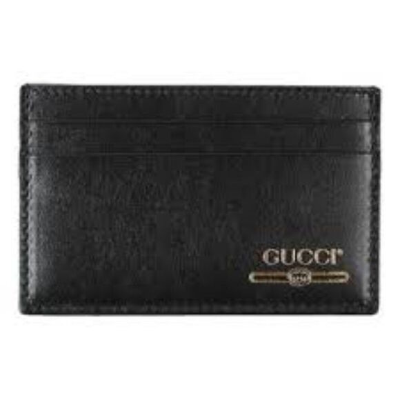 GUCCI Men's Authentic Black Leather Money Card Holder Wallet CODE 542596-525040 - Picture 3 of 6